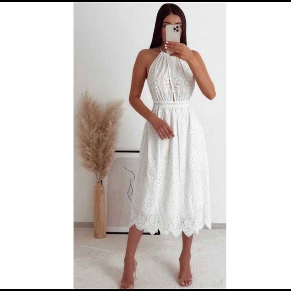 Zara | Dresses | Zara White Cutwork Embroidery Summer Dress | Poshmark Zara | Dresses | Zara White Cutwork Embroidery Summer Dress | Poshmark